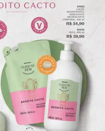 O Boticário Loção desodorante hidratante refrescante corporal 81165 refil 81419 oferta