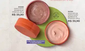 O Boticário Esfoliante bumbum de pêssego 84206 máscara de hidratação bumbum de pêssego 84194 oferta