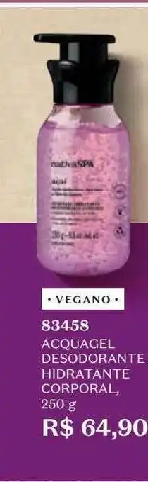 O Boticário Acquagel desodorante hidratante corporal vegano 83458 oferta
