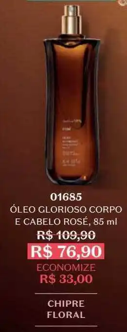 O Boticário Óleo glorioso corpo e cabelo rosé 01685 oferta
