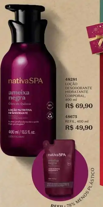 O Boticário Loção desodorante hidratante corporal 48281 refil 48675 oferta