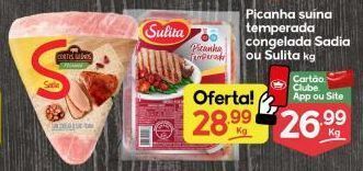 Supermercados Princesa Picanha suína temperada sadia ou sulita kg oferta
