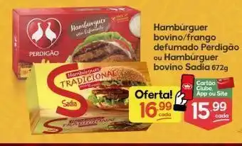 Supermercados Princesa Hambúrguer bovino/frango defumado perdigão ou sadia oferta