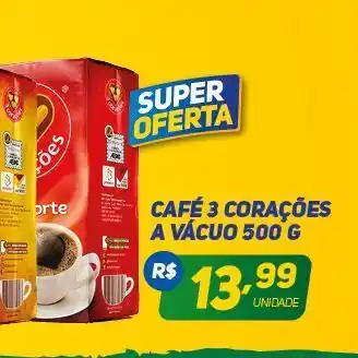 Café 3 corações a vácuo