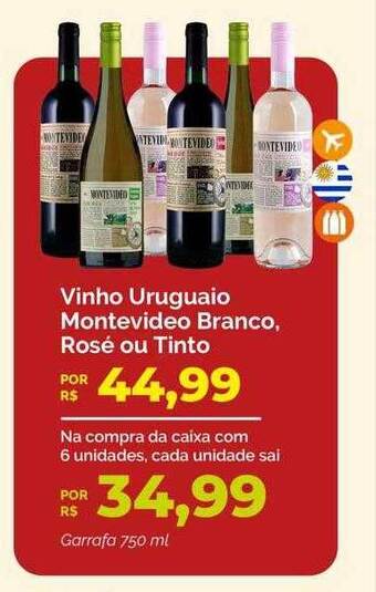 Oba Hortifruti Vinho uruguaio montevideo branco rosé ou tinto oferta
