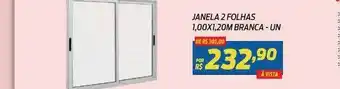 Janela 2 folhas 1.00x1.20m branca