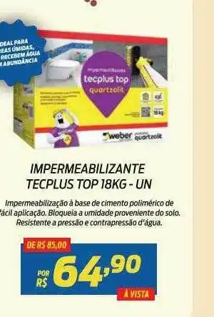 Impermeabilizante tecplus top 18kg