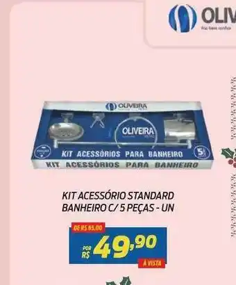 Kit acessório standard banheiro c 5 peças