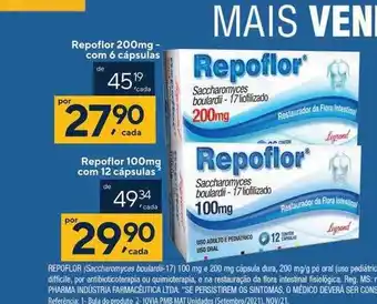 Drogaria Coop Repoflor 200mg - com 6 cápsulas repoflor 100mg com 12 cápsulas oferta