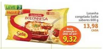 Sonda Lasanha congelada sadia sabores oferta