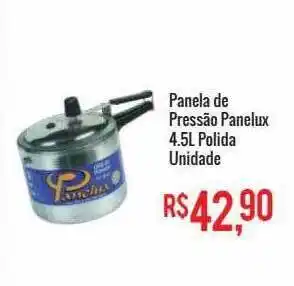 Mart Minas Panela de pressão panelux 4.5l polida oferta