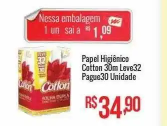 Papel higiênico cotton 30m