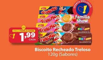 Super Show Biscoito recheado treloso sabores oferta