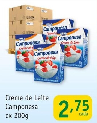 Nordestão Creme de Leite Camponesa cx 200g oferta