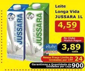 Mialich Supermercados Leite longa vida jussara oferta