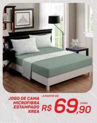 GBarbosa Jogo de cama microfibra estampado krea oferta