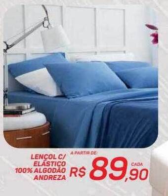Lençol c- elastico 100% algodão andreza