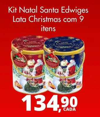 Delta Supermercados Kit Natal Santa Edwiges lata Christmas com 9 itens oferta