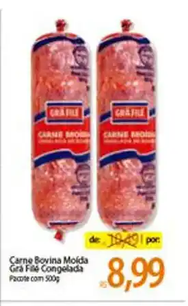 Carne Bovina Moida Gra File Congelada 500g