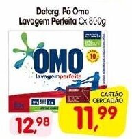 Cercadão Deterg. po Omo Lavagem Perfeita cx 800g oferta