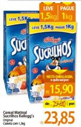 Cereal matinal Sucrilhos Kellogg's 1.5kg