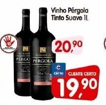 Cercadão Vinho Pergola Tinto Suave 1L oferta
