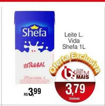 Supermercado Bem Barato Leite l. vida shefa oferta