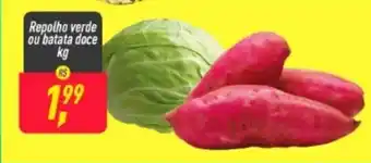 Frangolândia Repolho verde ou batata doce 1kg oferta