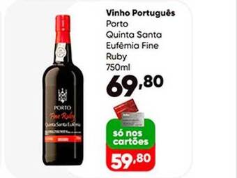 Zaffari Vinho português porto quinta santa eufêmia fine ruby oferta