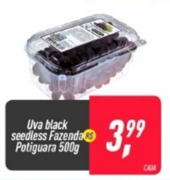 Frangolândia Uva Black seedless Fazenda Potiguara 500g oferta