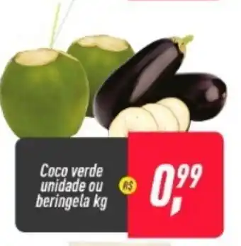 Frangolândia Coco verde unidade ou beringela 1kg oferta