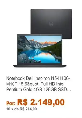 Pontofrio Notebook Dell Inspiron i15 oferta