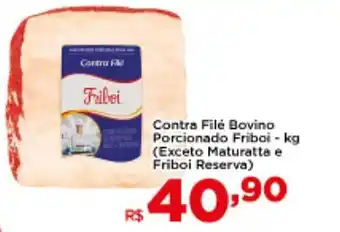 Shibata Supermercados Contra File Bovino Porcionado Friboi 1kg oferta