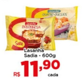 Shibata Supermercados Lasanha Sadia 600g oferta