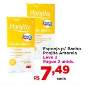 Esponja p/ banho Ponjita Amarela