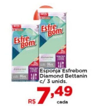 Shibata Supermercados Esponja Esfrebom Diamon Bettanin c/ 3 unids oferta