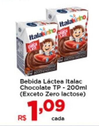 Bebida Lactea Italac Chocolate tp 200ml