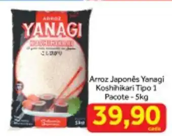 Shibata Supermercados Arroz Japones Yangi Koshinikari tipo 1 pacote 5kg oferta