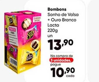 Zaffari Bombons sonho de valsa + ouro branco lacta oferta