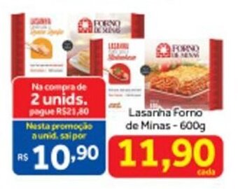 Shibata Supermercados Lasanha Forno de Minas 600g oferta