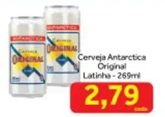 Shibata Supermercados Cerveja Antarctica Original lata 269ml oferta