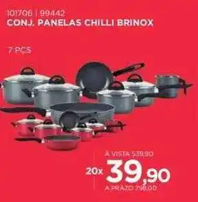 Benoit Conj. panelas chilli brinox oferta