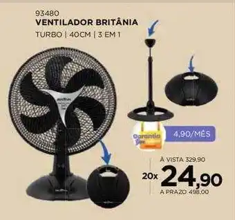 Benoit Ventilador britânia oferta