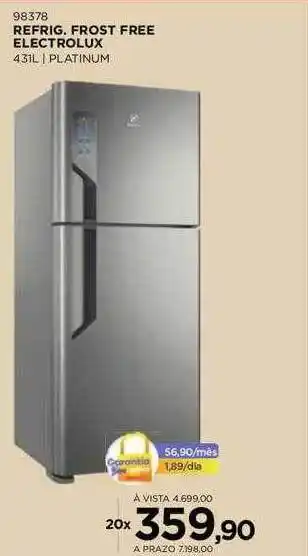 Benoit Refrig. frost free electrolux oferta