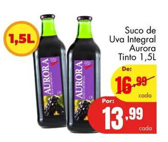 Barbosa Supermercados Suco de Uva Integral Aurora Tinto 1.5L oferta