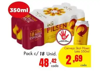 Barbosa Supermercados Cerveja Skol Pilsen lata 350ml oferta