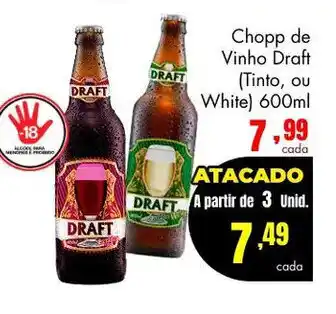 Barbosa Supermercados Chopp de Vinho Draft 600ml oferta