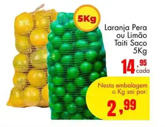 Barbosa Supermercados Laranja pera ou Limao taiti saco 1kg oferta