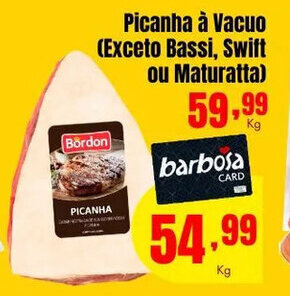 Barbosa Supermercados Picanha a vacuo 1kg oferta