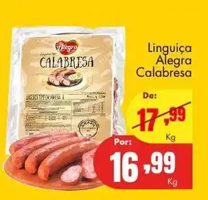 Barbosa Supermercados Linguica Alegra Calabresa 1kg oferta